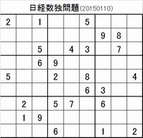 20140110日経新聞数独問題