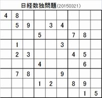 20150321日経新聞数独問題