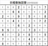 20150328日経新聞数独回答
