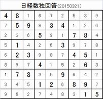 20150321日経新聞数独回答